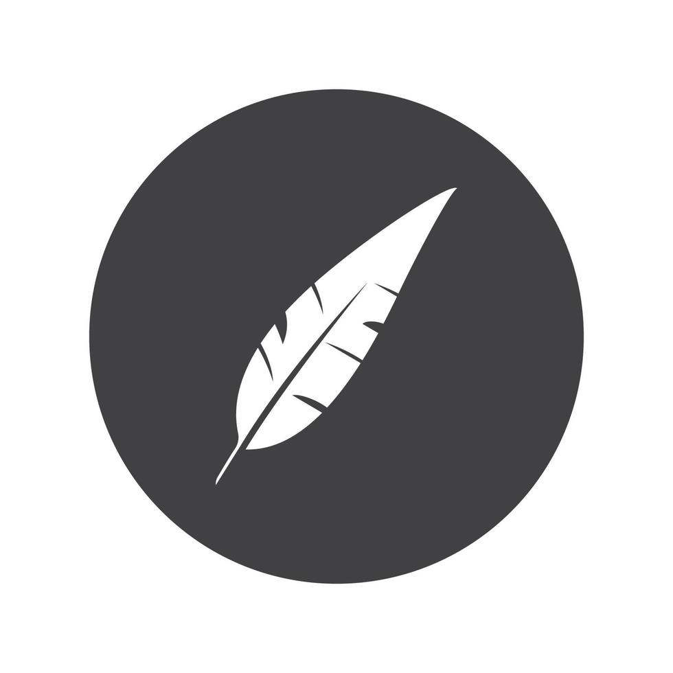 conception d'illustration vectorielle de logo de plume vecteur