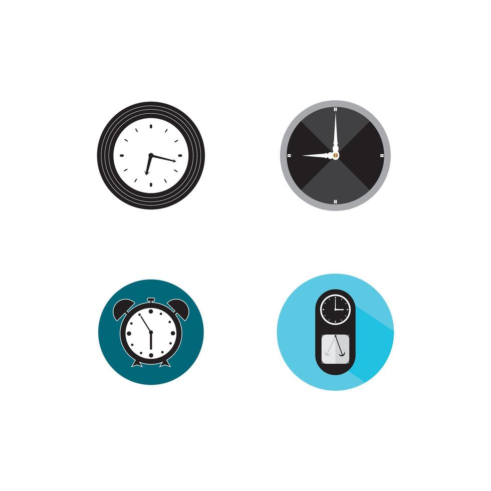 L'icône de l'horloge de conception d'illustration vectorielle vecteur