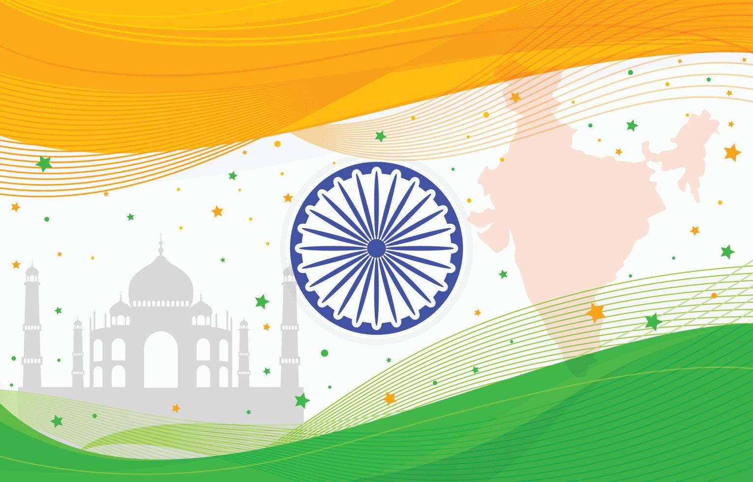 joyeux jour de l'indépendance de l'inde fond vecteur