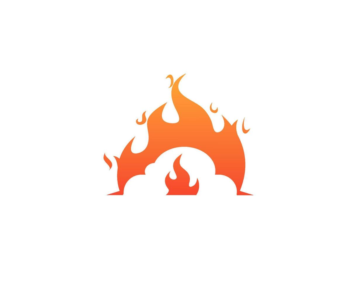 logo flamme nuage vecteur