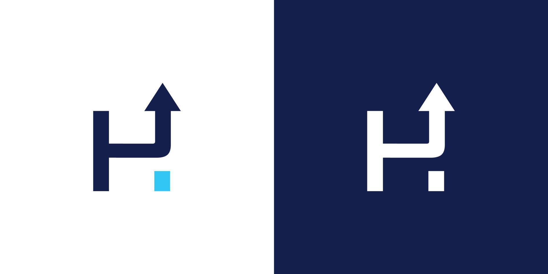 création de logo de direction initiale lettre h unique et attrayante vecteur