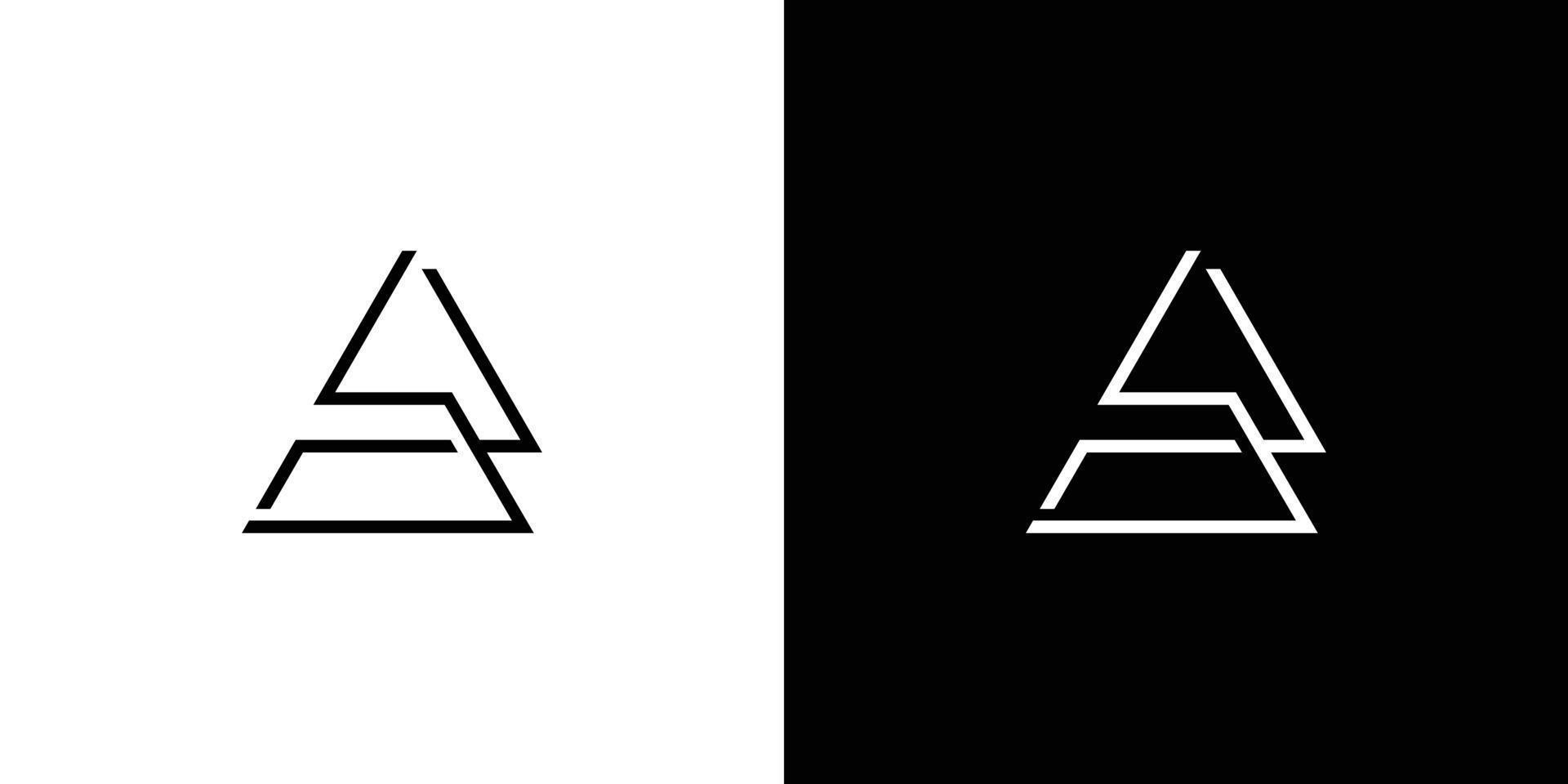 création de logo initiale lettre sa moderne et unique vecteur