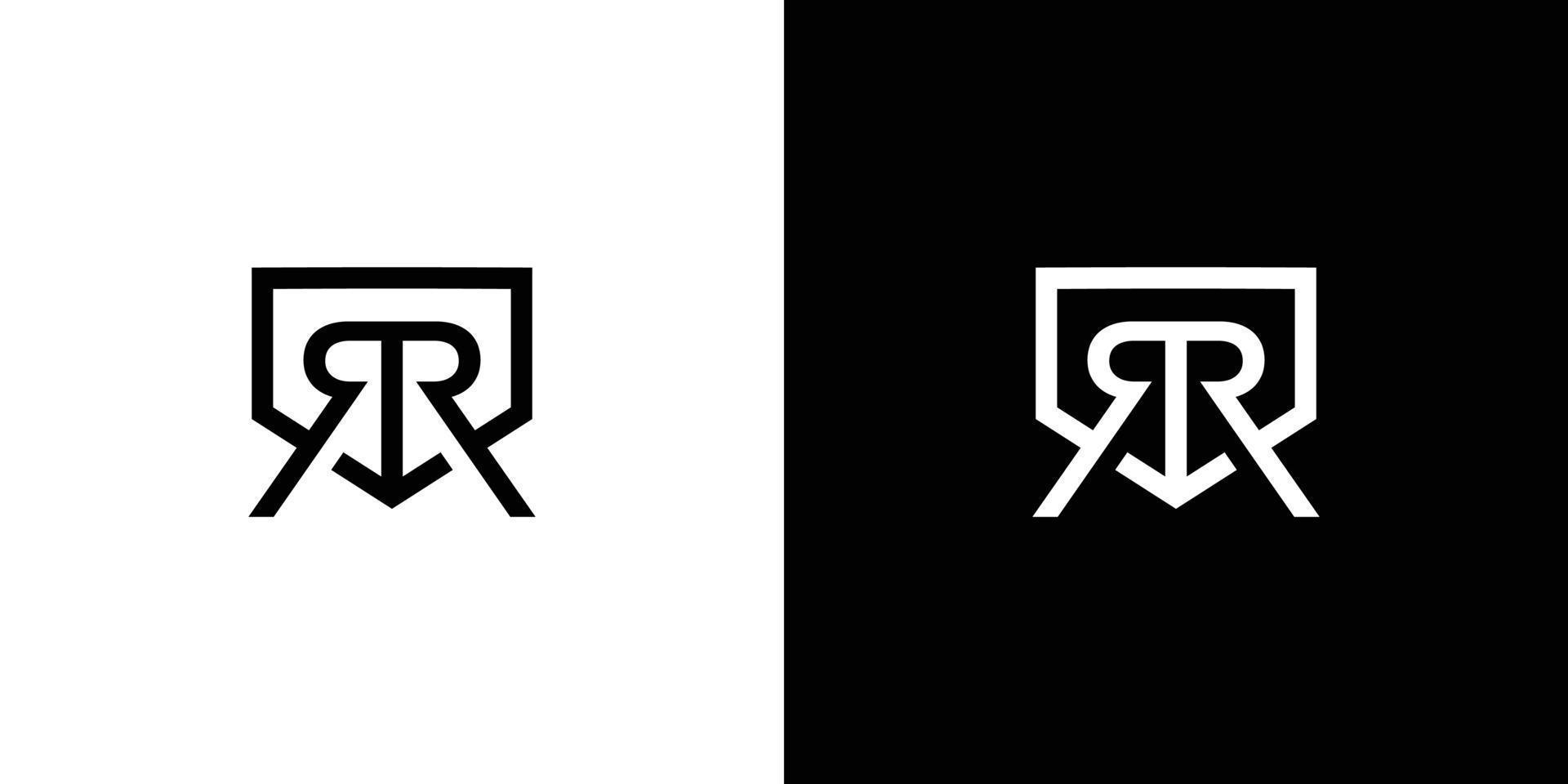 création de logo initiales de lettre rr moderne et unique vecteur
