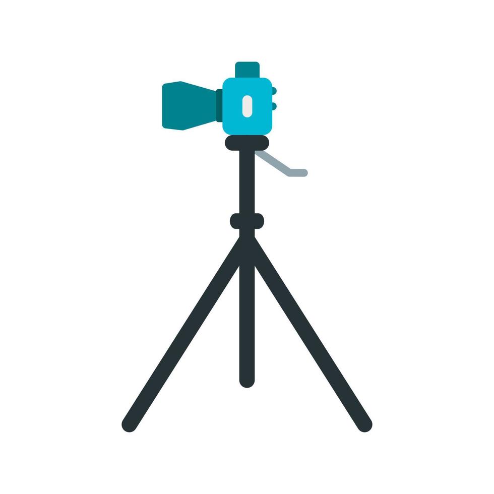 icône plate multicolore de support de caméra vecteur
