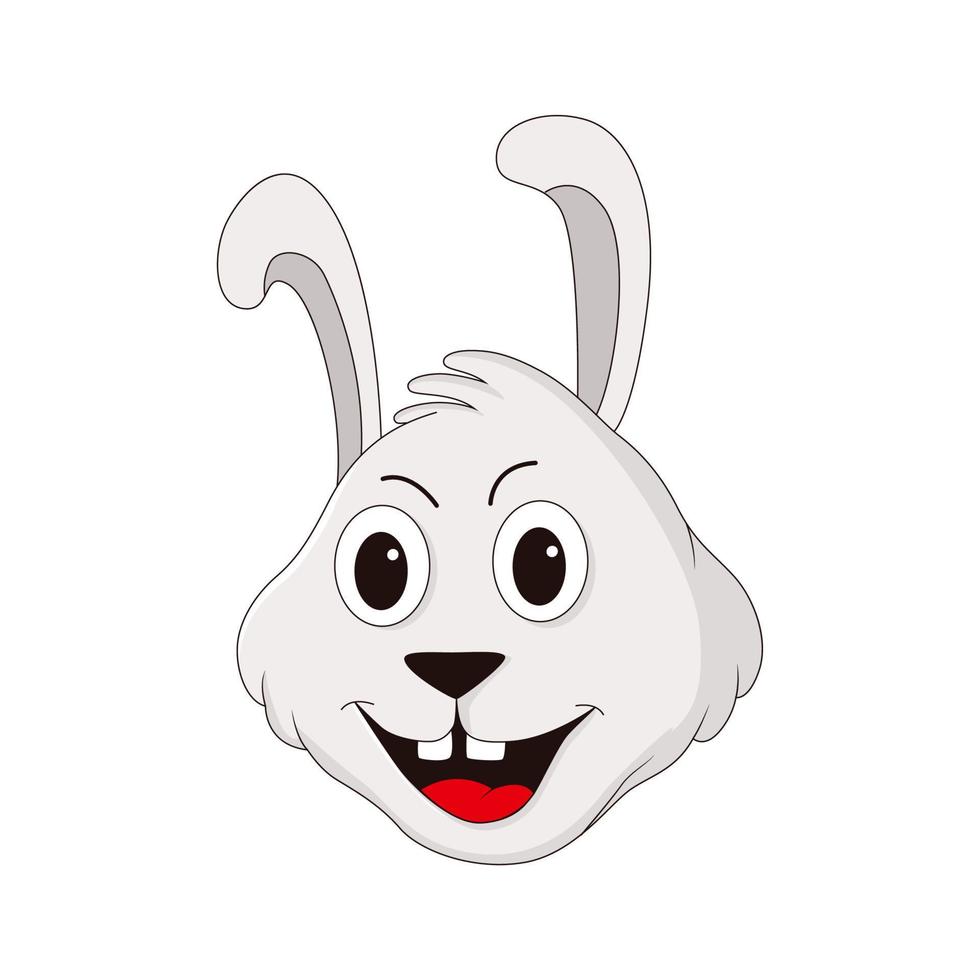 tête de lapin de dessin animé illustration vecteur