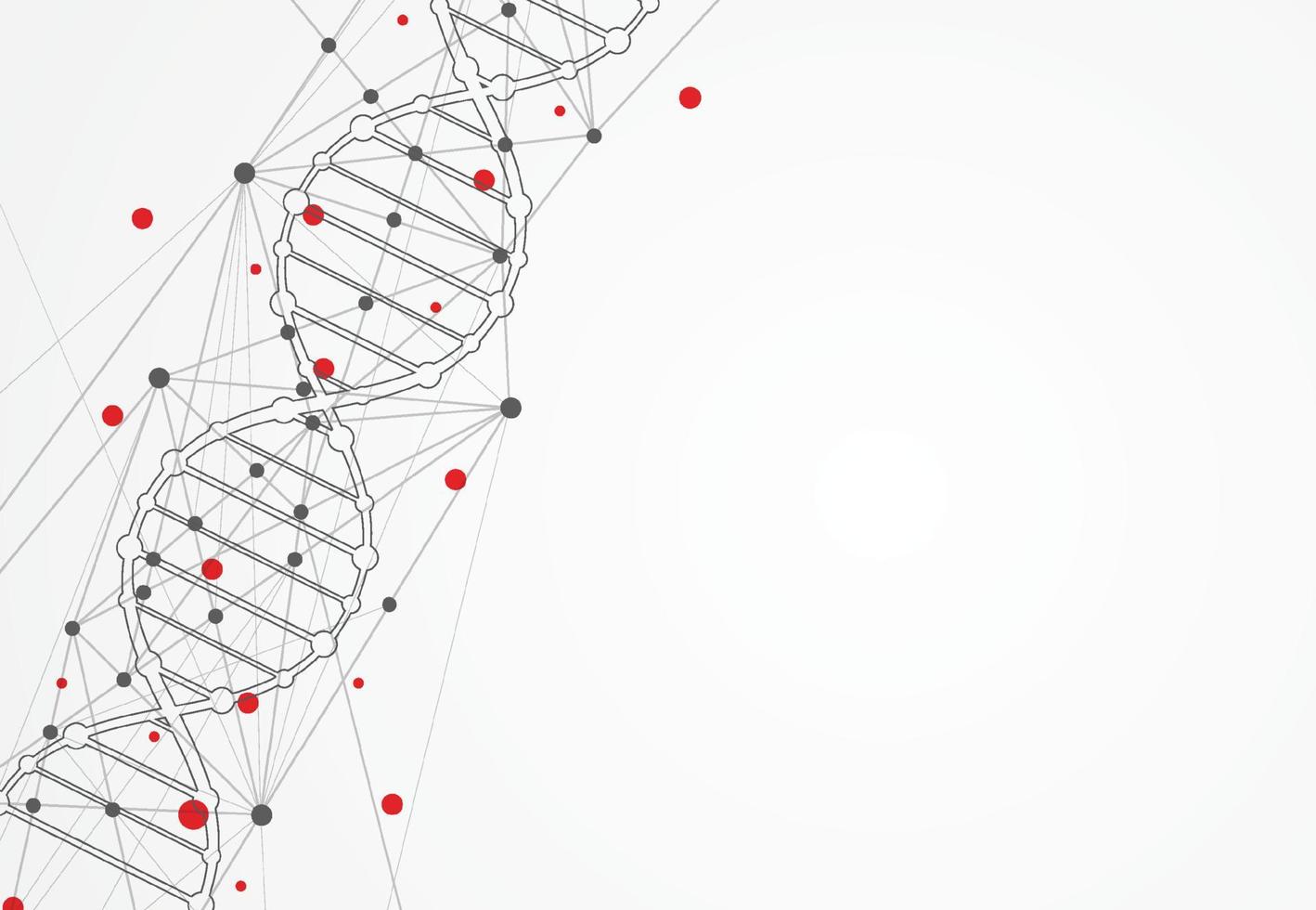 modèle scientifique, papier peint ou bannière avec des molécules d'ADN. vecteur