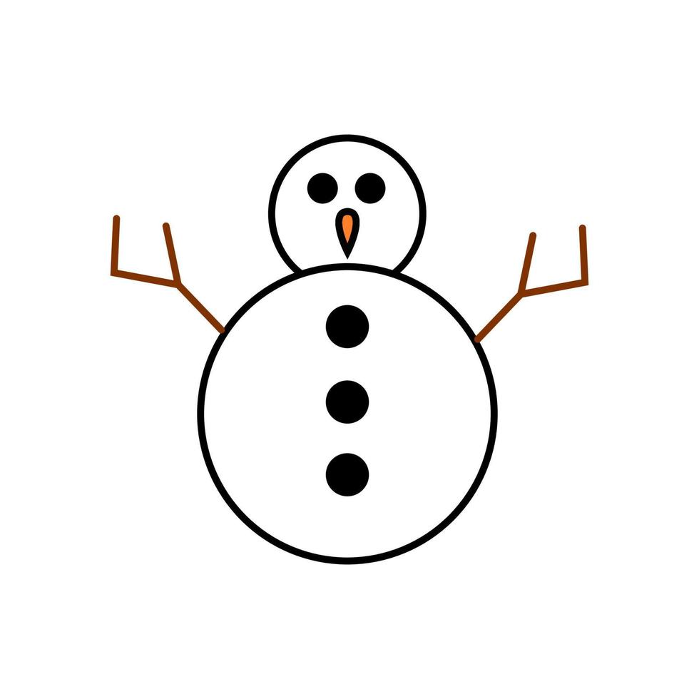 vecteur de bonhomme de neige. clipart ou vecteur de bonhomme de neige