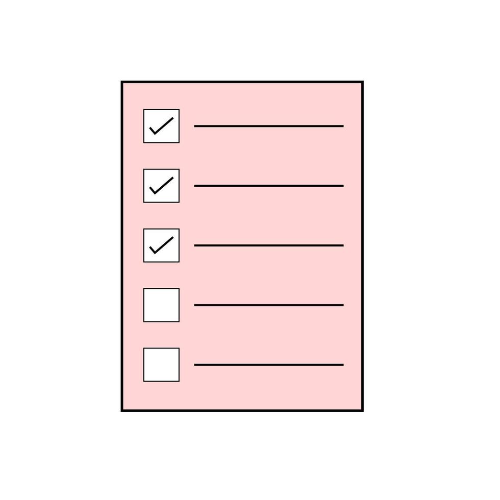 icône de la liste de contrôle. pour faire l'icône de vecteur de liste.