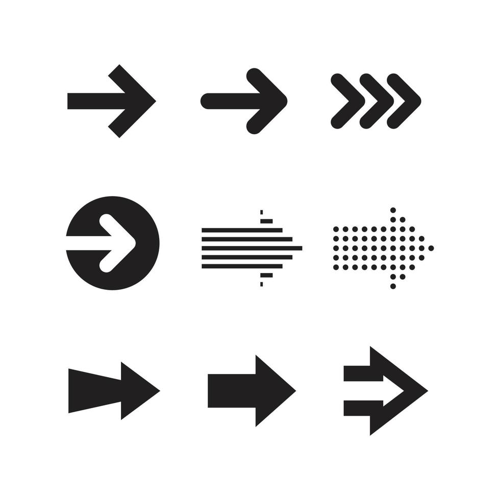 ensemble de flèches, illustration vectorielle vecteur