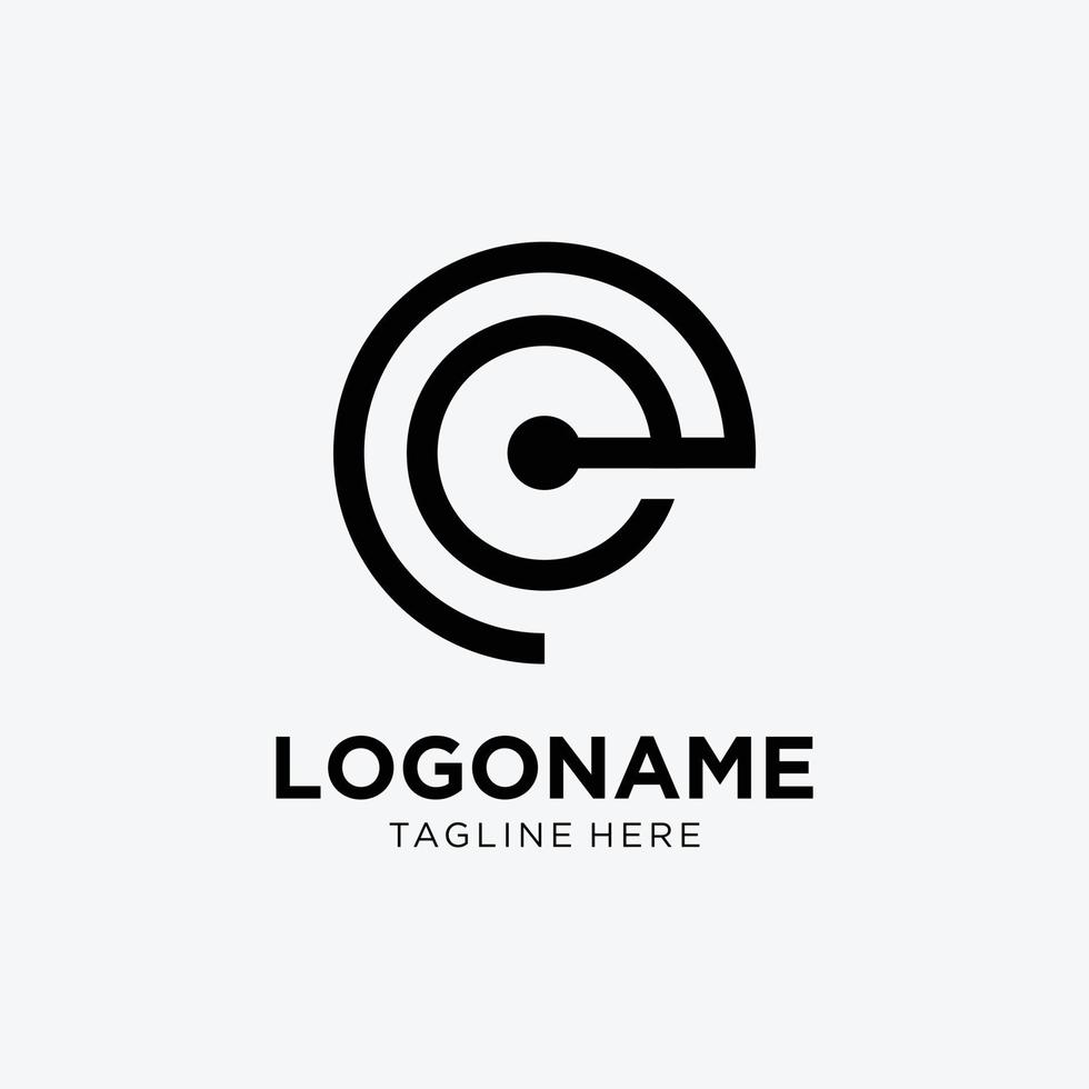 modèle de conceptions de signal de logo lettre e. vecteur