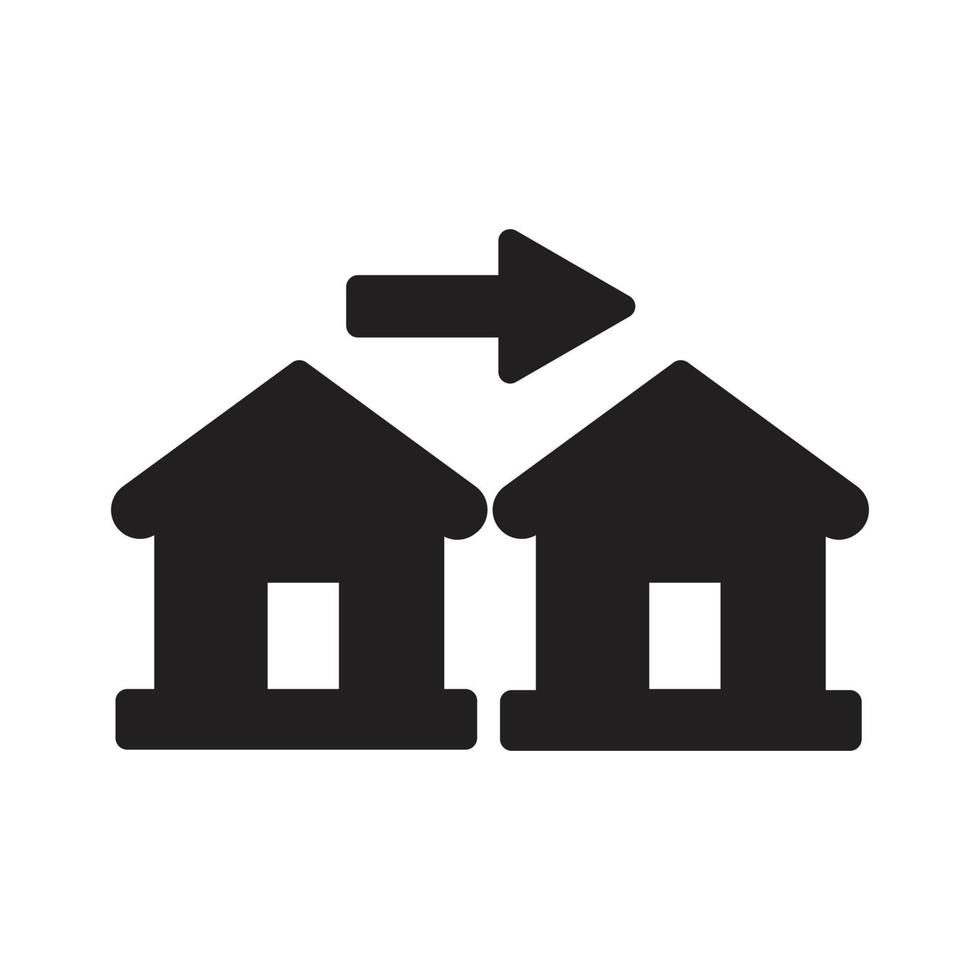 icône de style solide résidentiel et immobilier. conceptions vectorielles adaptées aux sites Web, applications, applications. vecteur