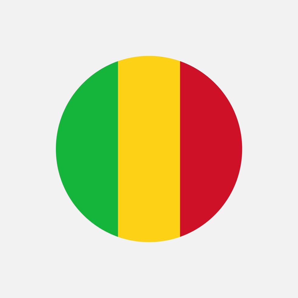 pays mali. drapeau malien. illustration vectorielle. vecteur