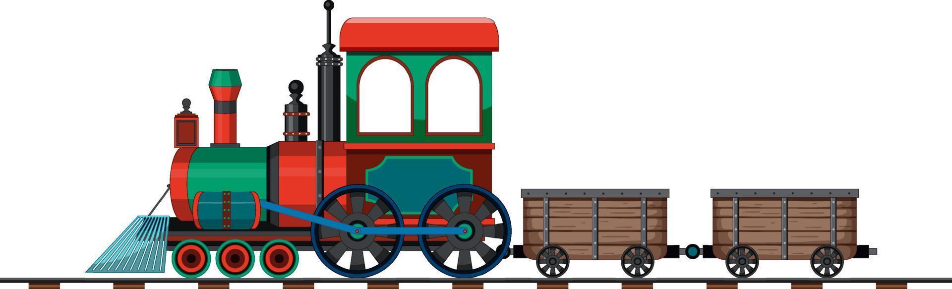 locomotive à vapeur train style vintage vecteur
