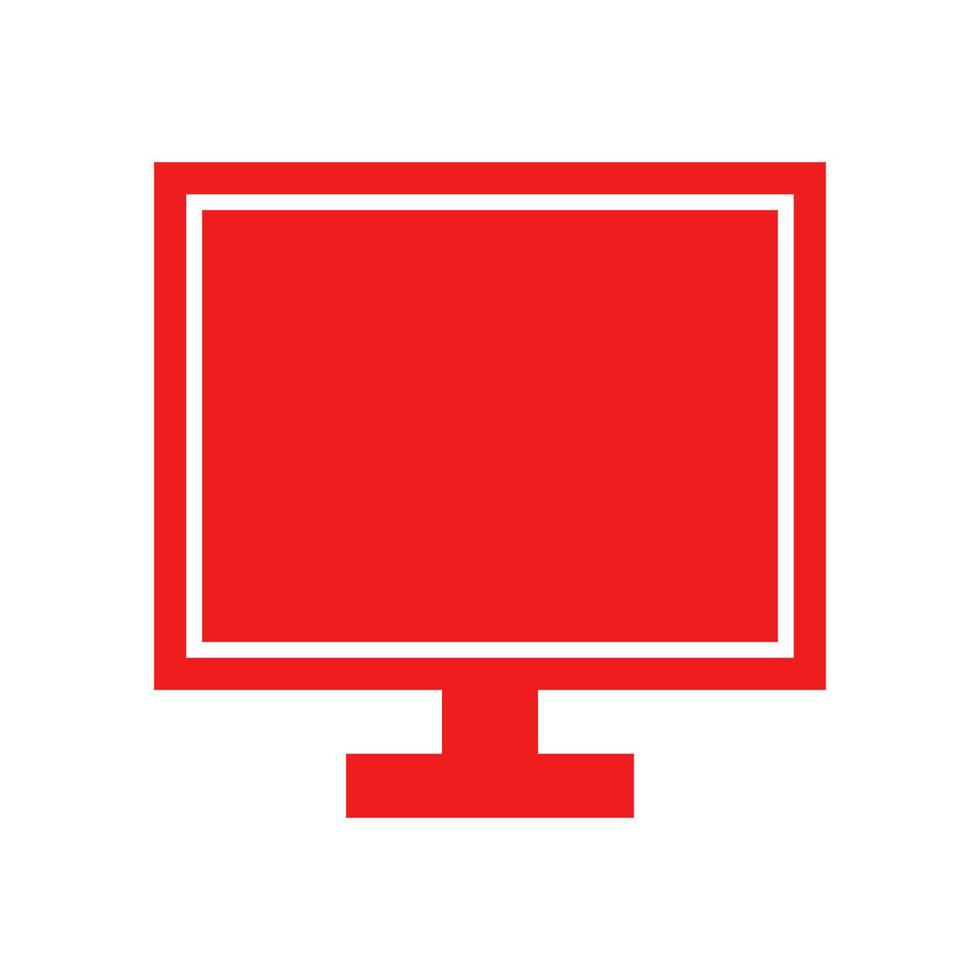 écran d'ordinateur illustré sur fond blanc vecteur