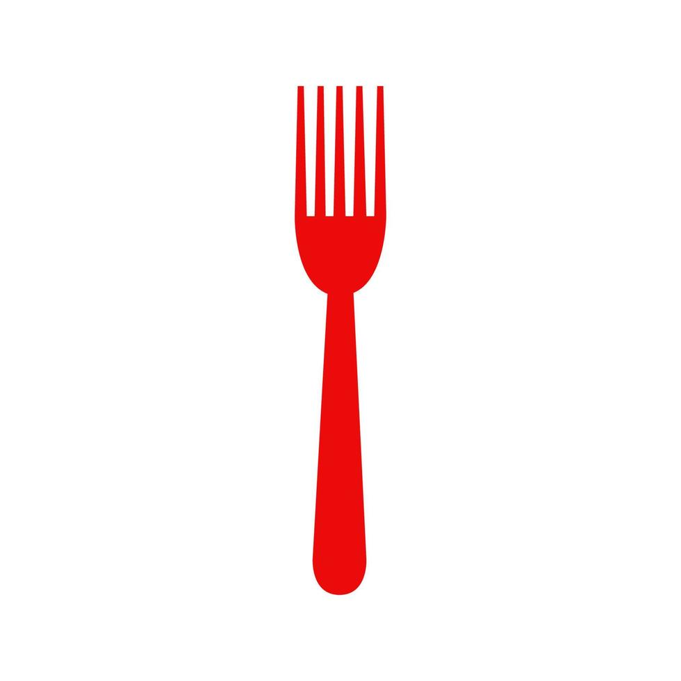 fourchette illustrée sur fond blanc vecteur
