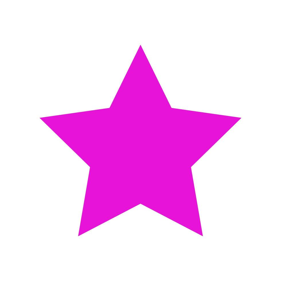étoile illustrée sur fond blanc vecteur
