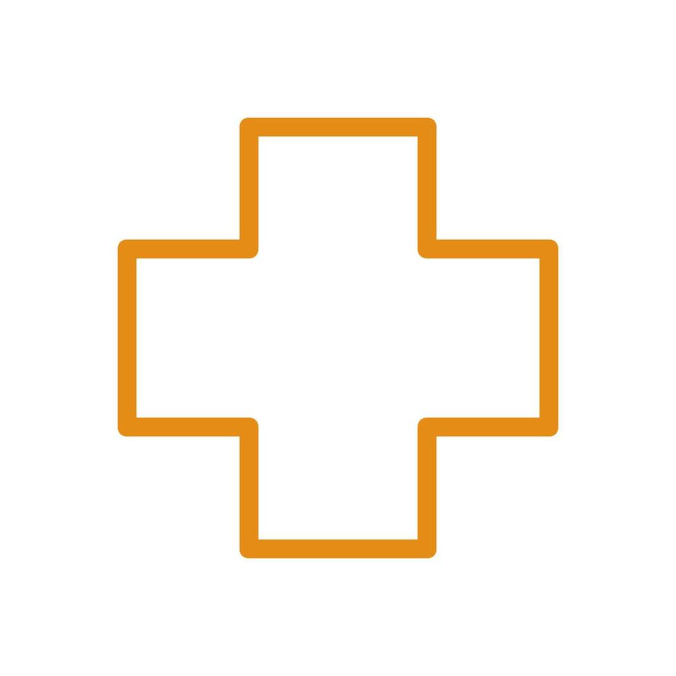 Croix médicale illustrée sur fond blanc vecteur