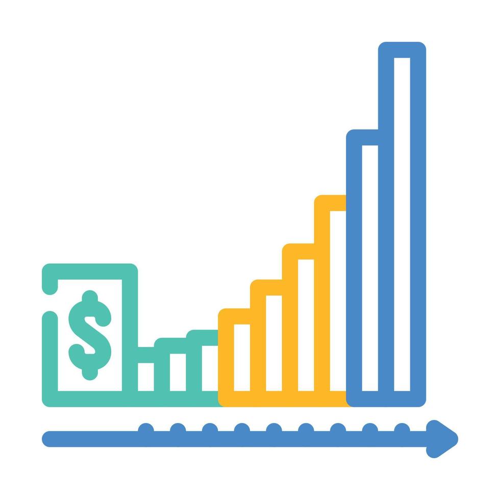 dépôt planification financière couleur icône illustration vectorielle vecteur