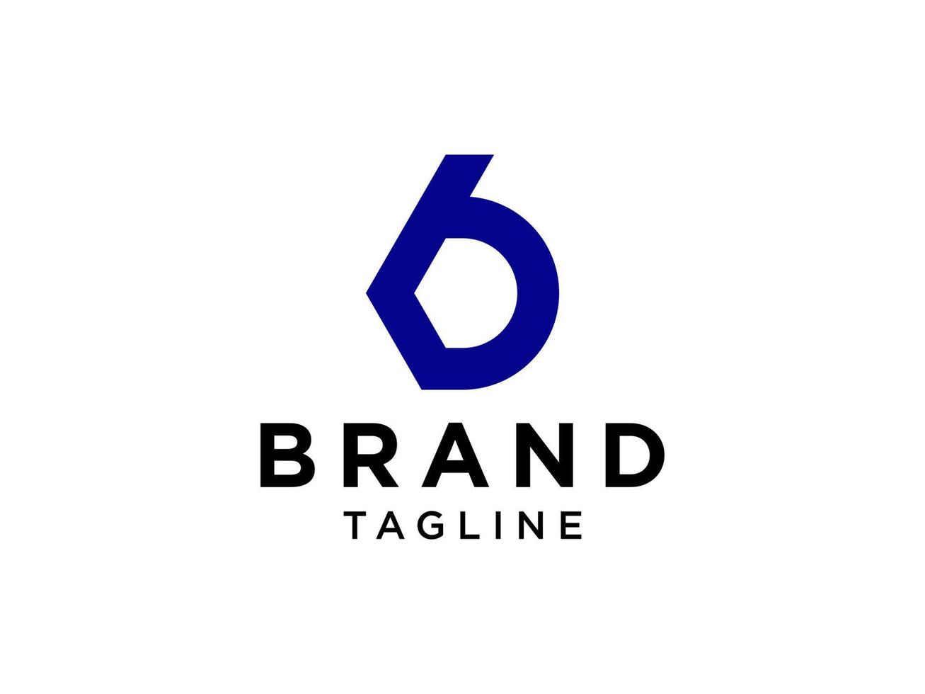 logo initial de la lettre b. style linéaire géométrique isolé sur fond blanc. utilisable pour les logos d'entreprise et de marque. élément de modèle de conception de logo vectoriel plat.