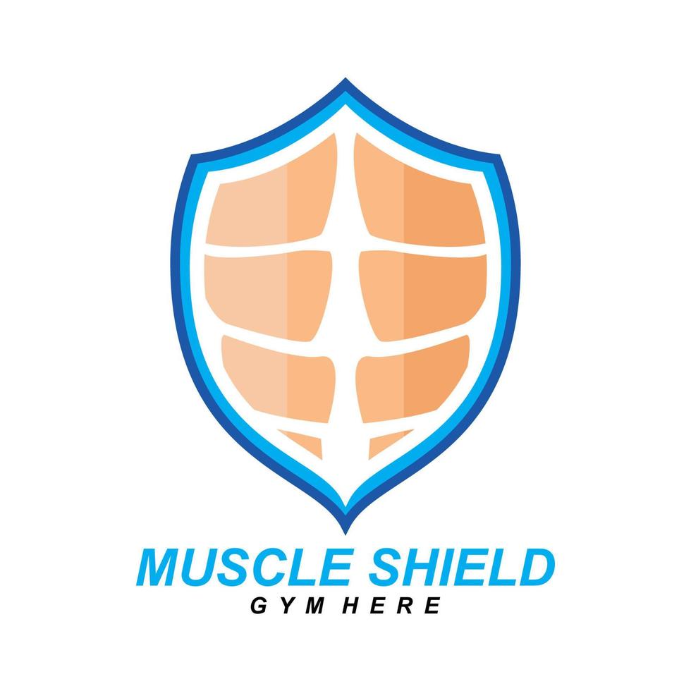 logo du bouclier musculaire vecteur