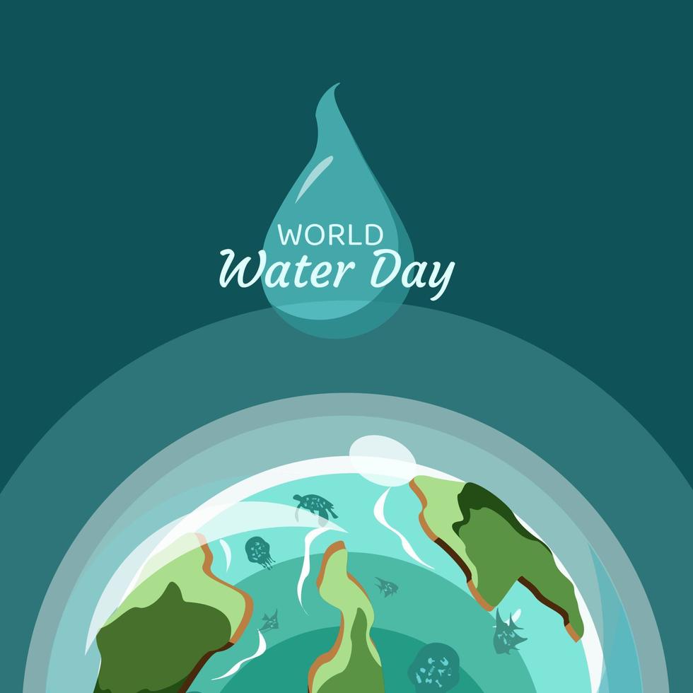 illustration vectorielle de la journée mondiale de l'eau vecteur