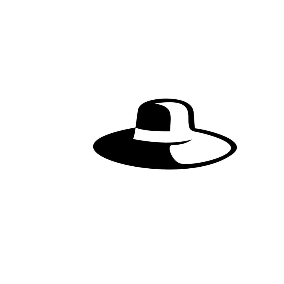 icône de chapeau élégant masculin. isolé sur fond blanc. vecteur