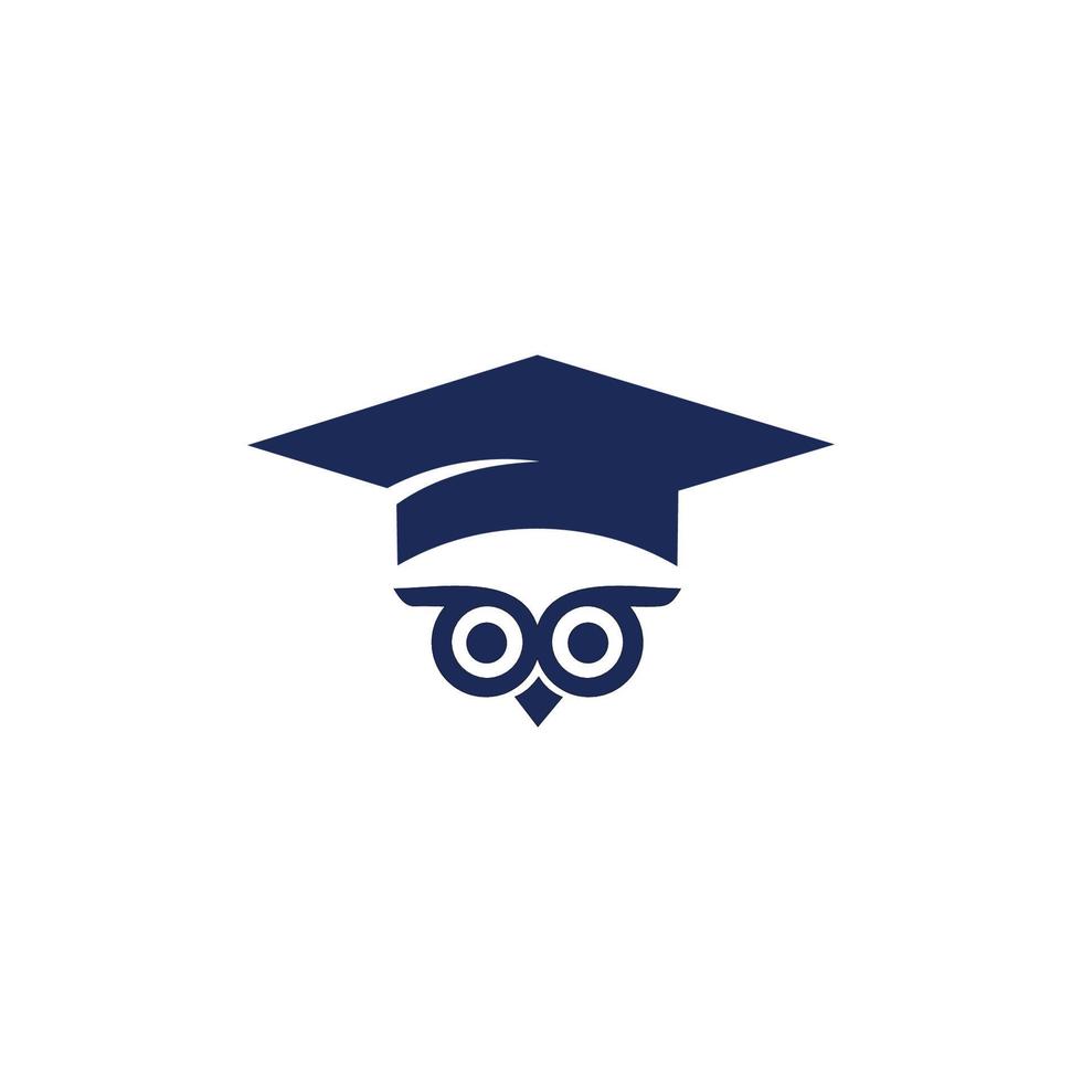 illustration de conception de logo d'éducation de hibou, image de professeur. illustration de l'étudiant. icône d'étude. vecteur