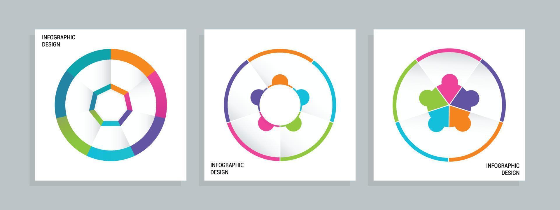 flèches de cercle de vecteur pour infographie. modèle pour le diagramme de cyclisme, le graphique, la présentation et le tableau rond.