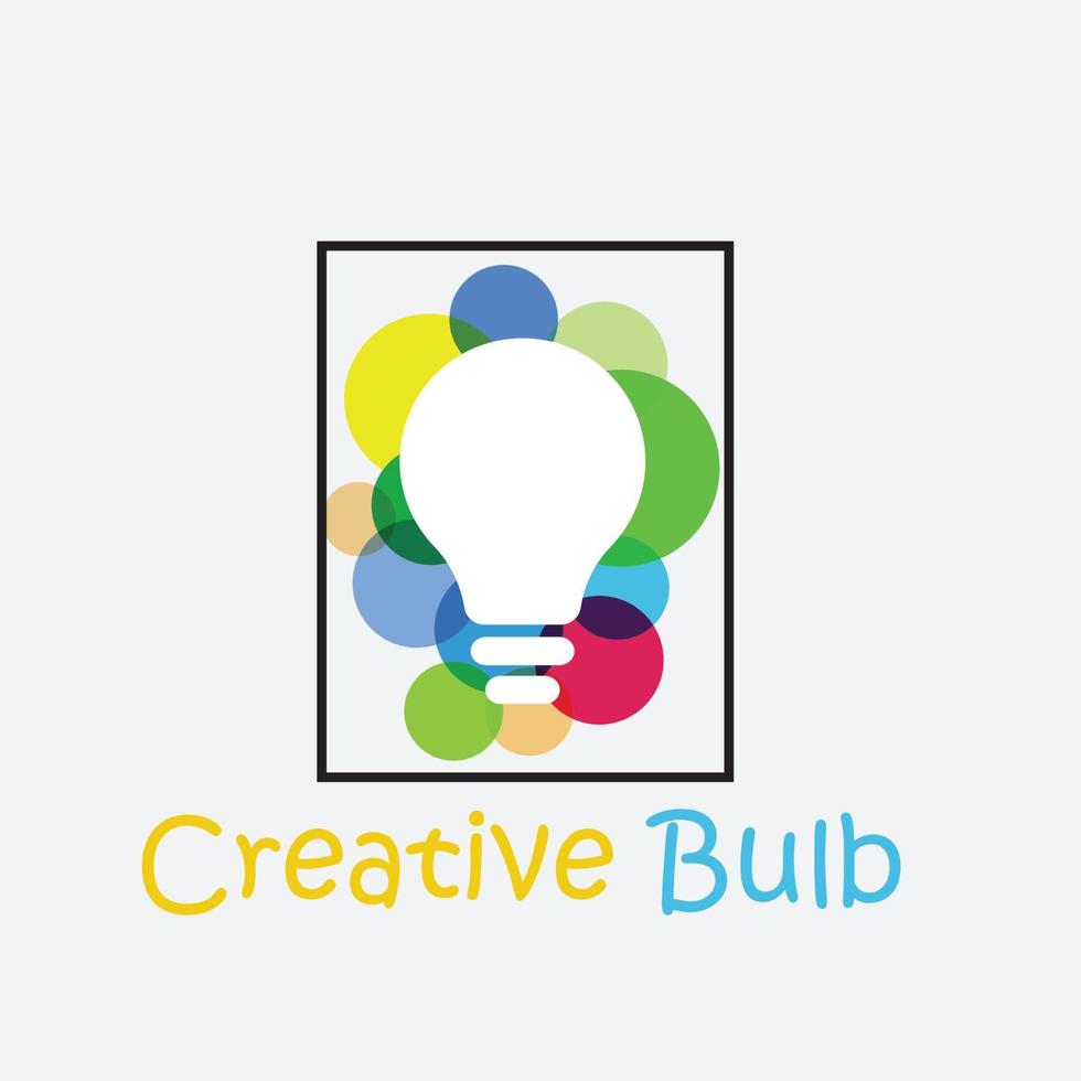 icône d'ampoule créative pour le logo monogramme des initiales de l'entreprise vecteur