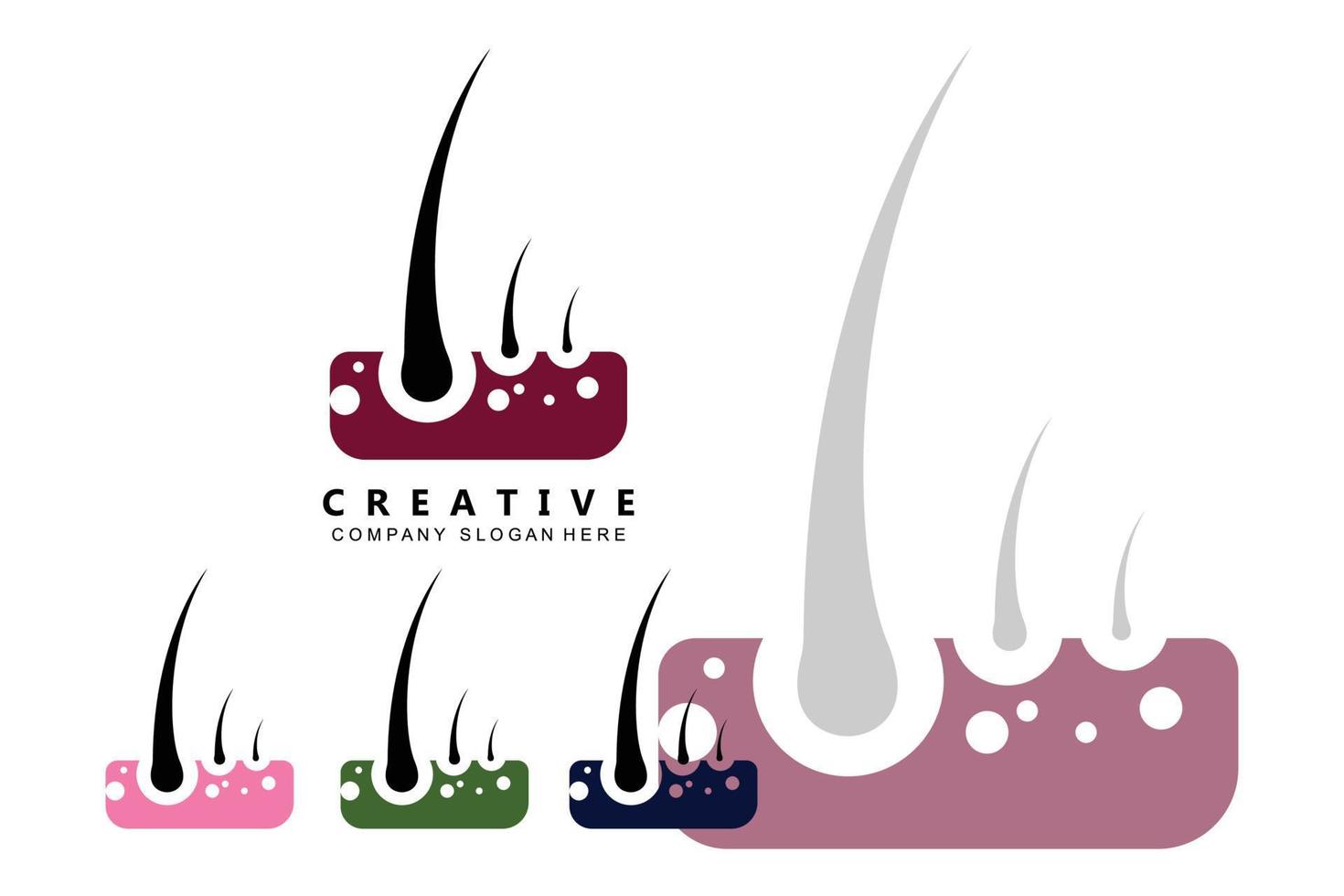 soins capillaires logo vecteur icône peau santé illustration design concept