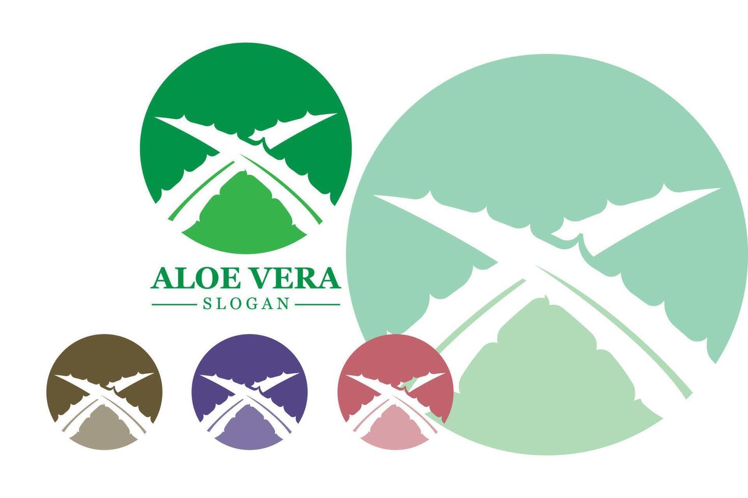 plante verte aloe vera logo vecteur icône symbole de nombreux avantages