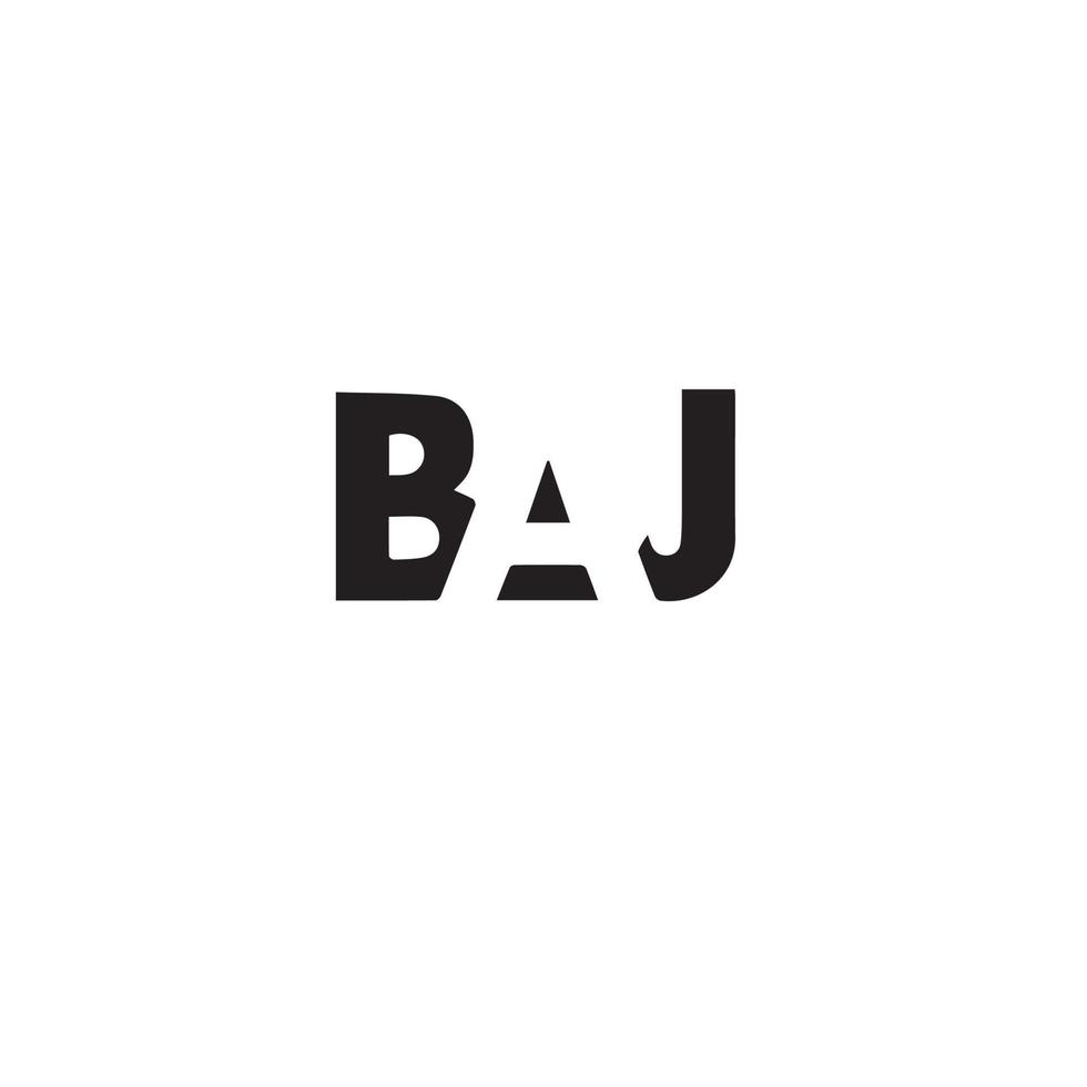 icône baj pour le logo monogramme des initiales commerciales vecteur