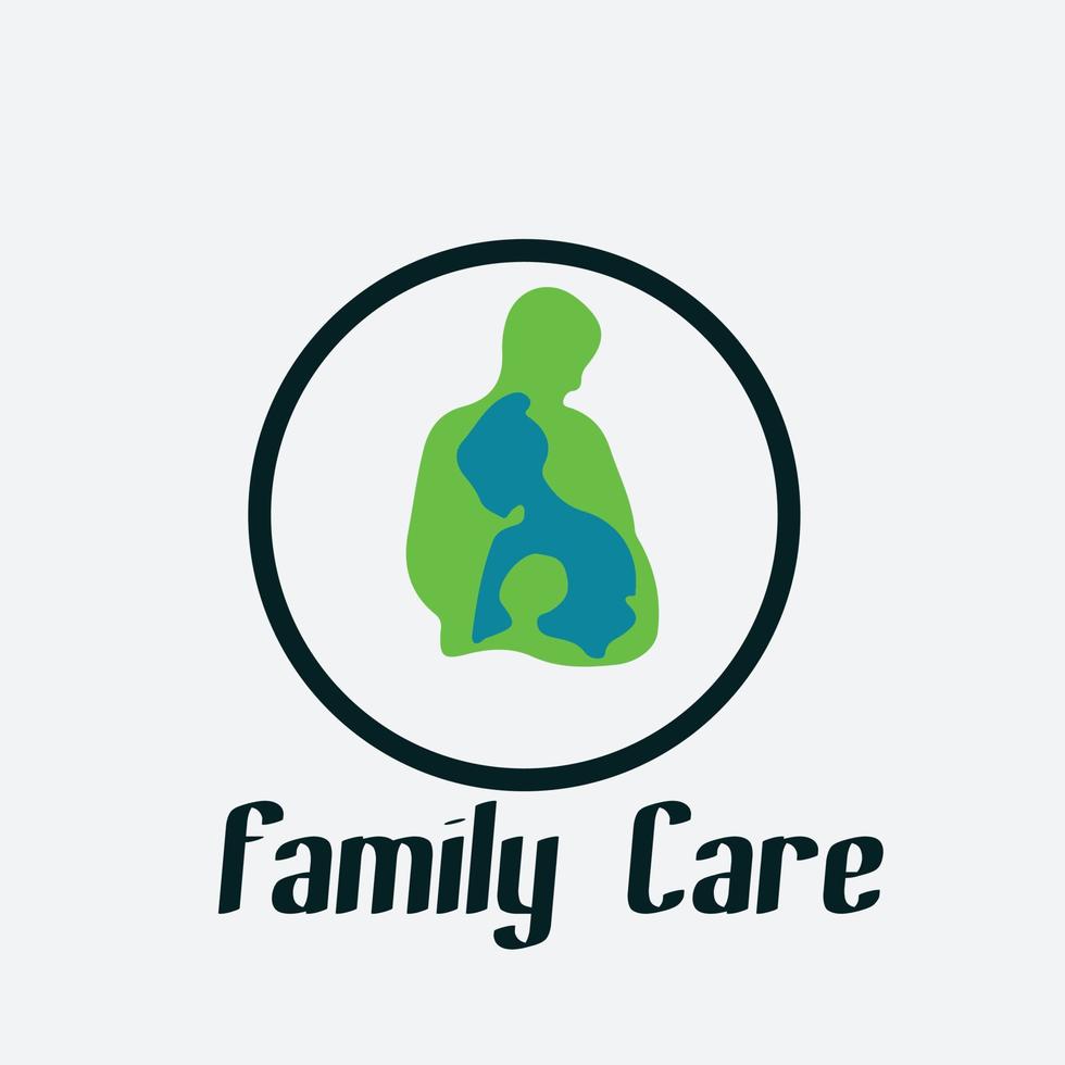 icône de soins familiaux pour le logo monogramme des initiales de l'entreprise vecteur