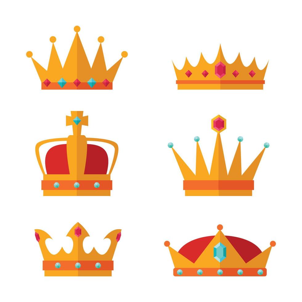 collection de couronnes royales vecteur