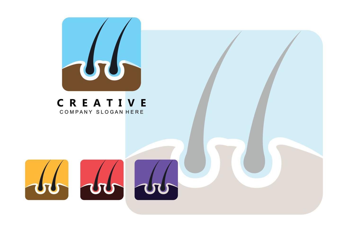 soins capillaires logo vecteur icône peau santé illustration design concept