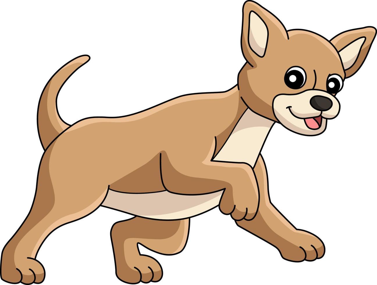 chihuahua chien dessin animé couleur clipart illustration vecteur