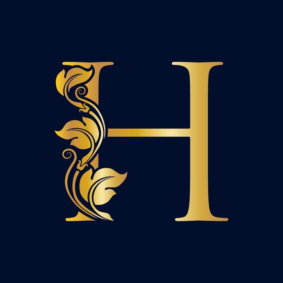 h initial élégant vecteur