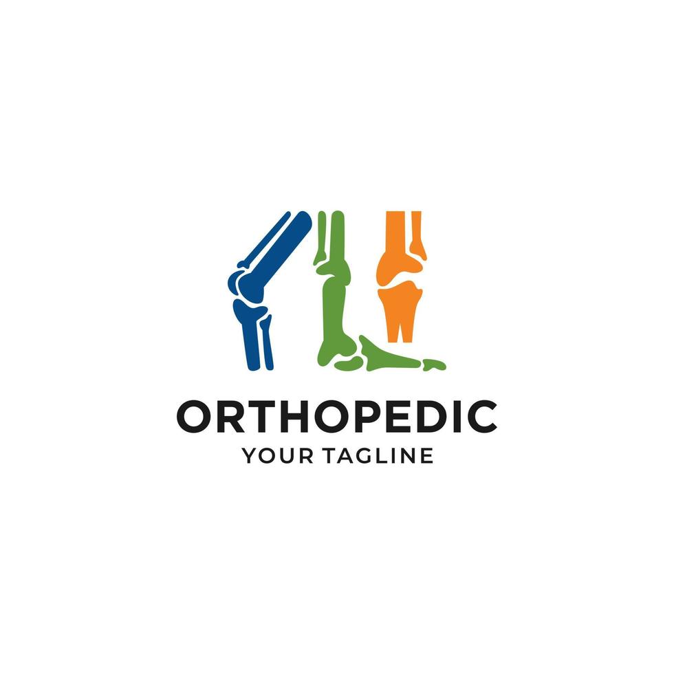 modèle de vecteur de conception de logo orthopédique