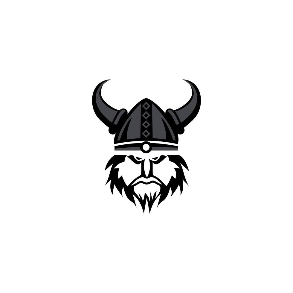 illustration vectorielle de conception de logo de guerrier viking vecteur