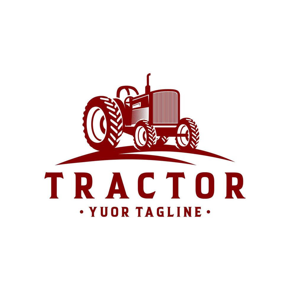 modèle de vecteur de logo de ferme de tracteur