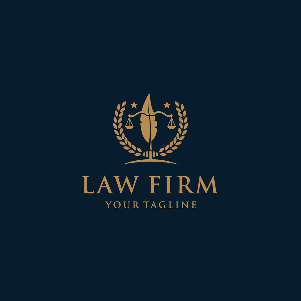modèle de conception de logo de cabinet d'avocats créatif vecteur
