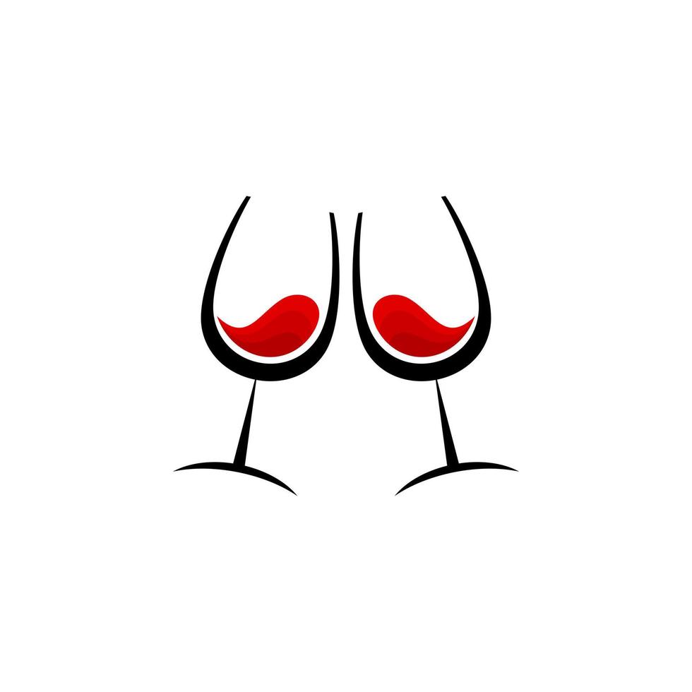 modèle de vecteur de conception de logo de vin