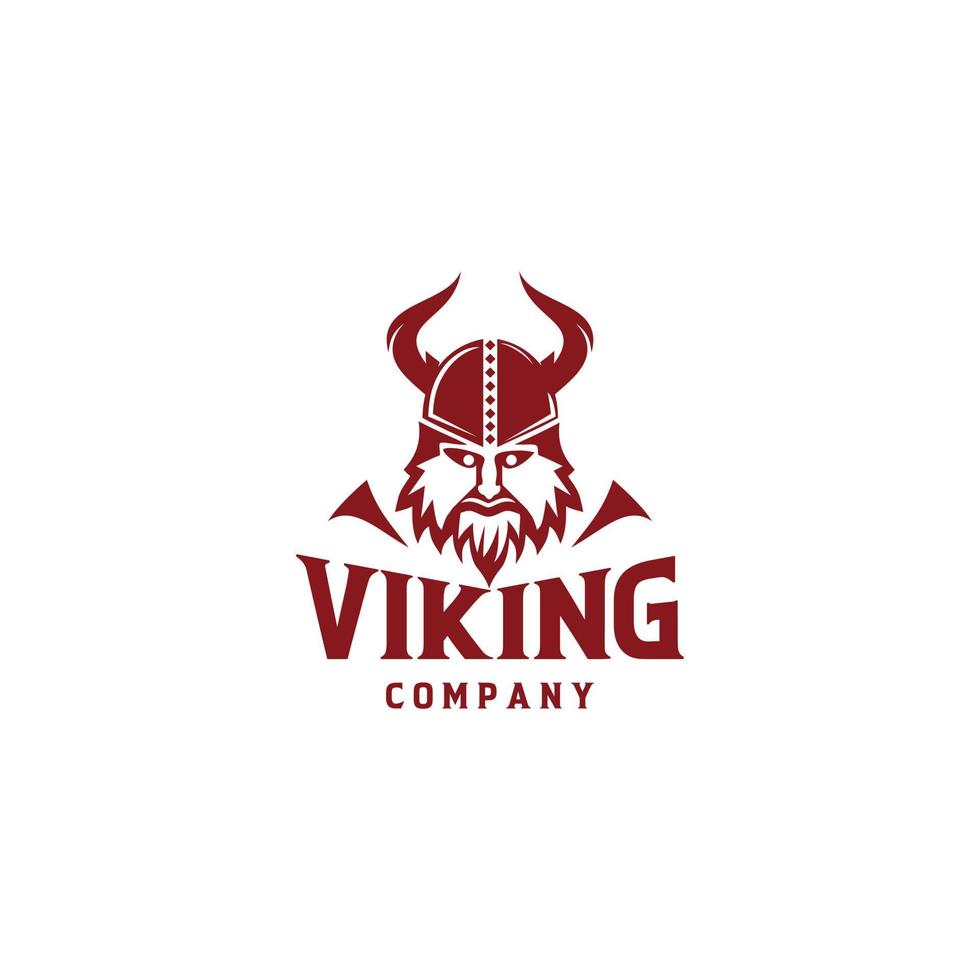 illustration vectorielle de conception de logo de guerrier viking vecteur