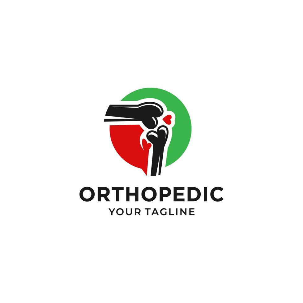 modèle de vecteur de conception de logo orthopédique