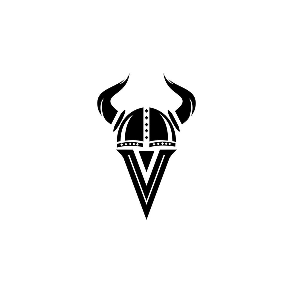 illustration vectorielle de conception de logo de guerrier viking vecteur