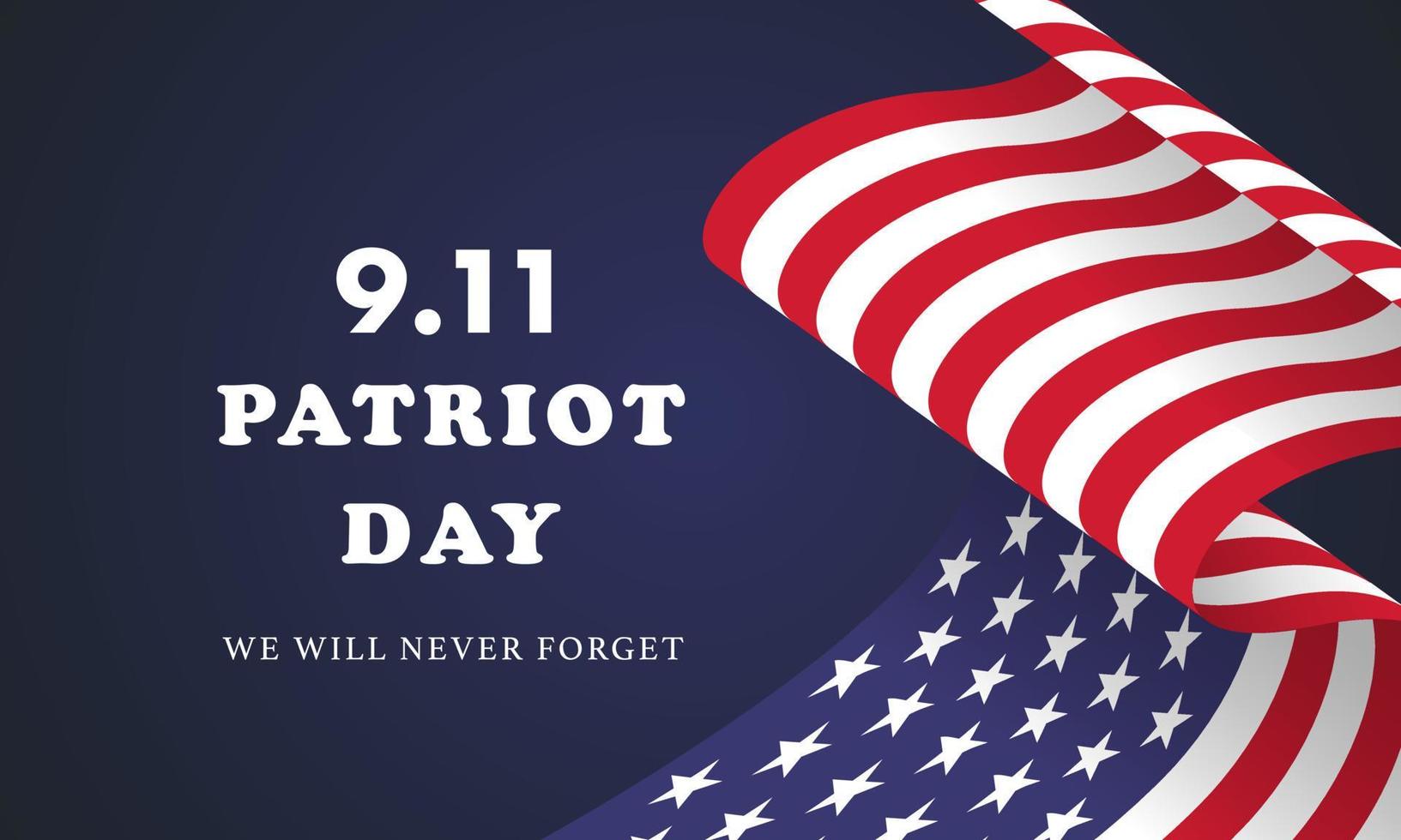 patriot day usa n'oubliez jamais l'affiche vectorielle 9.11 - illustration vectorielle vecteur