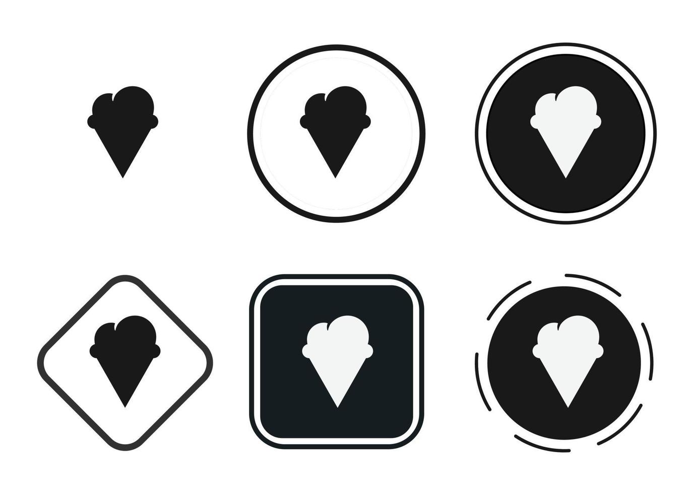 icône de crème glacée. jeu d'icônes Web. collection d'icônes à plat. illustration vectorielle simple. vecteur