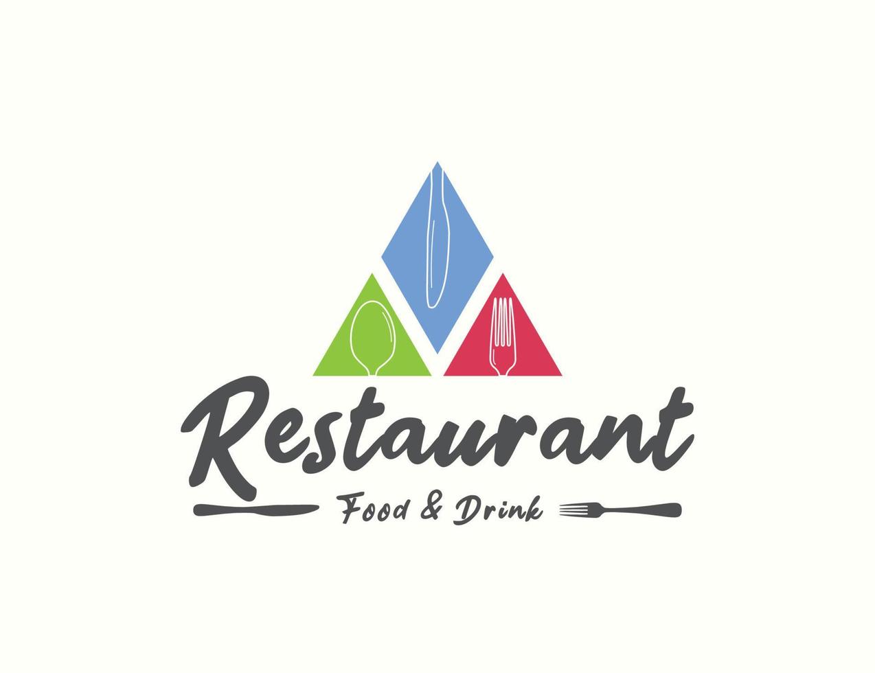 création de logo de restaurant vecteur