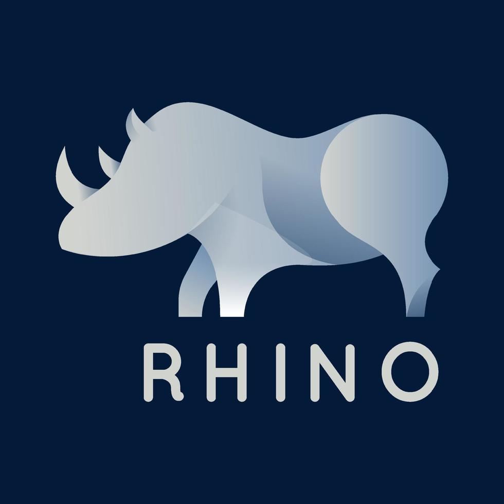 conception de modèle de logo de rhinocéros. style plat pour t-shirt de marque. illustrateur vectoriel eps.10