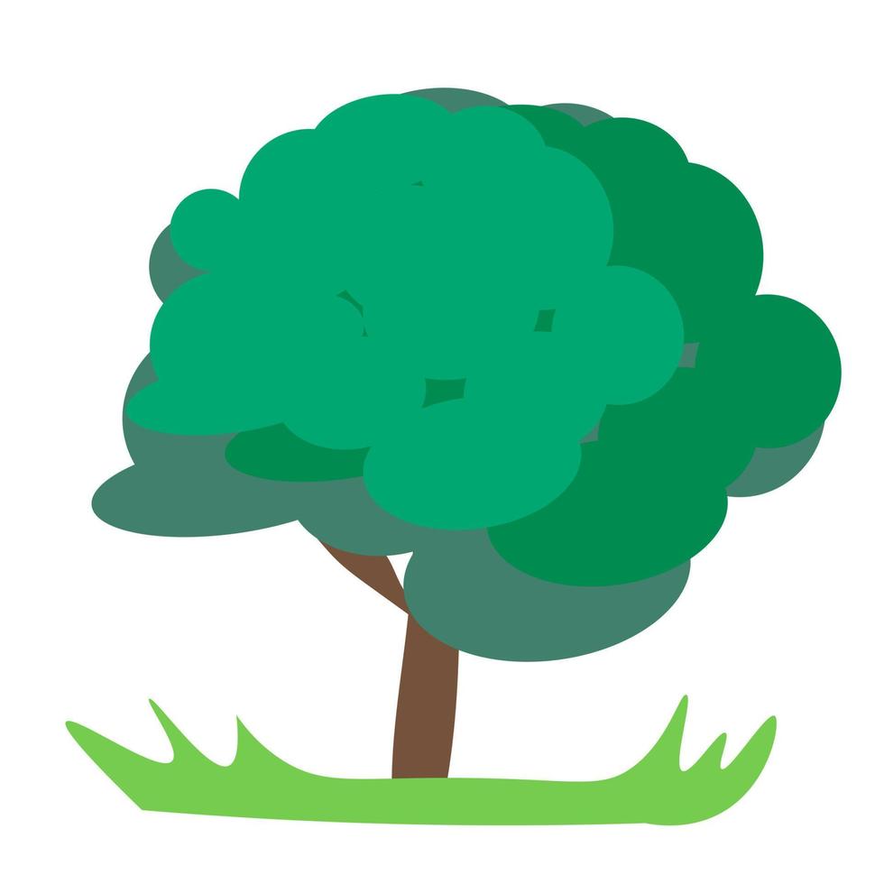 arbre abstrait illustration vectorielle en eps 10. arbre vert sur le pré vecteur
